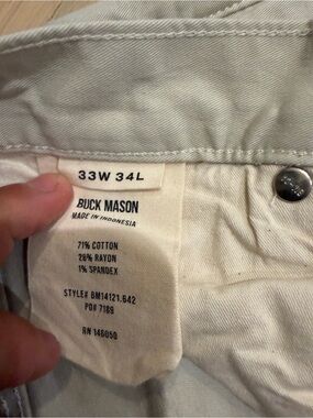 Buck Mason Light Sage Chinos